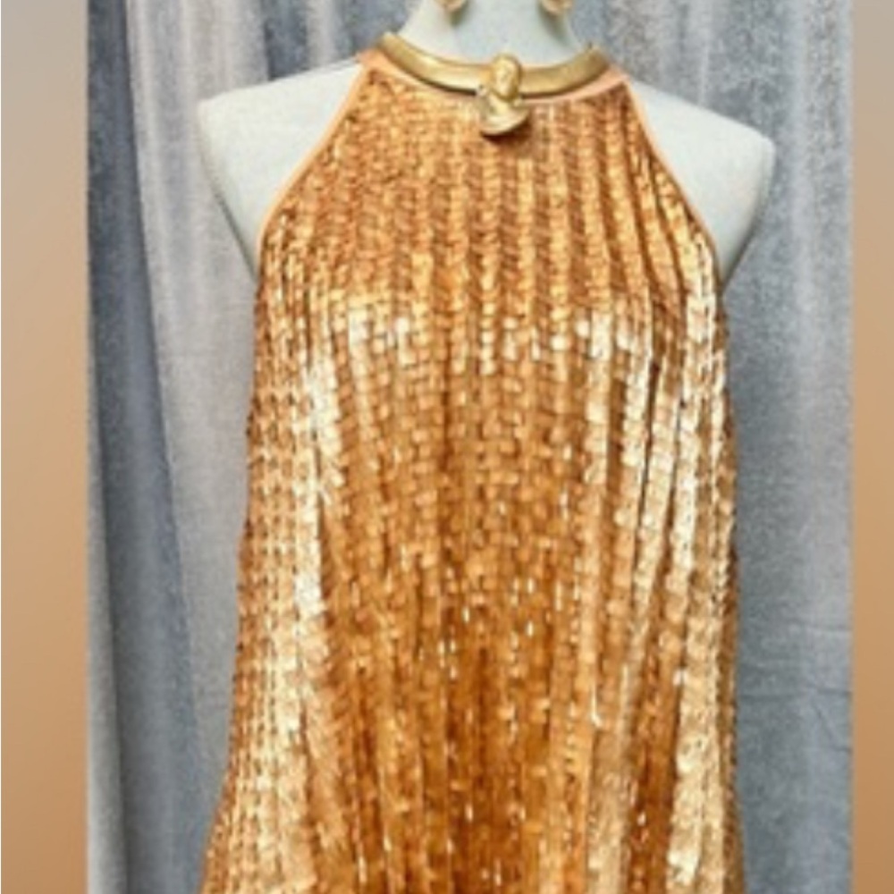 Tahari Shimmering Gold Tank Top
